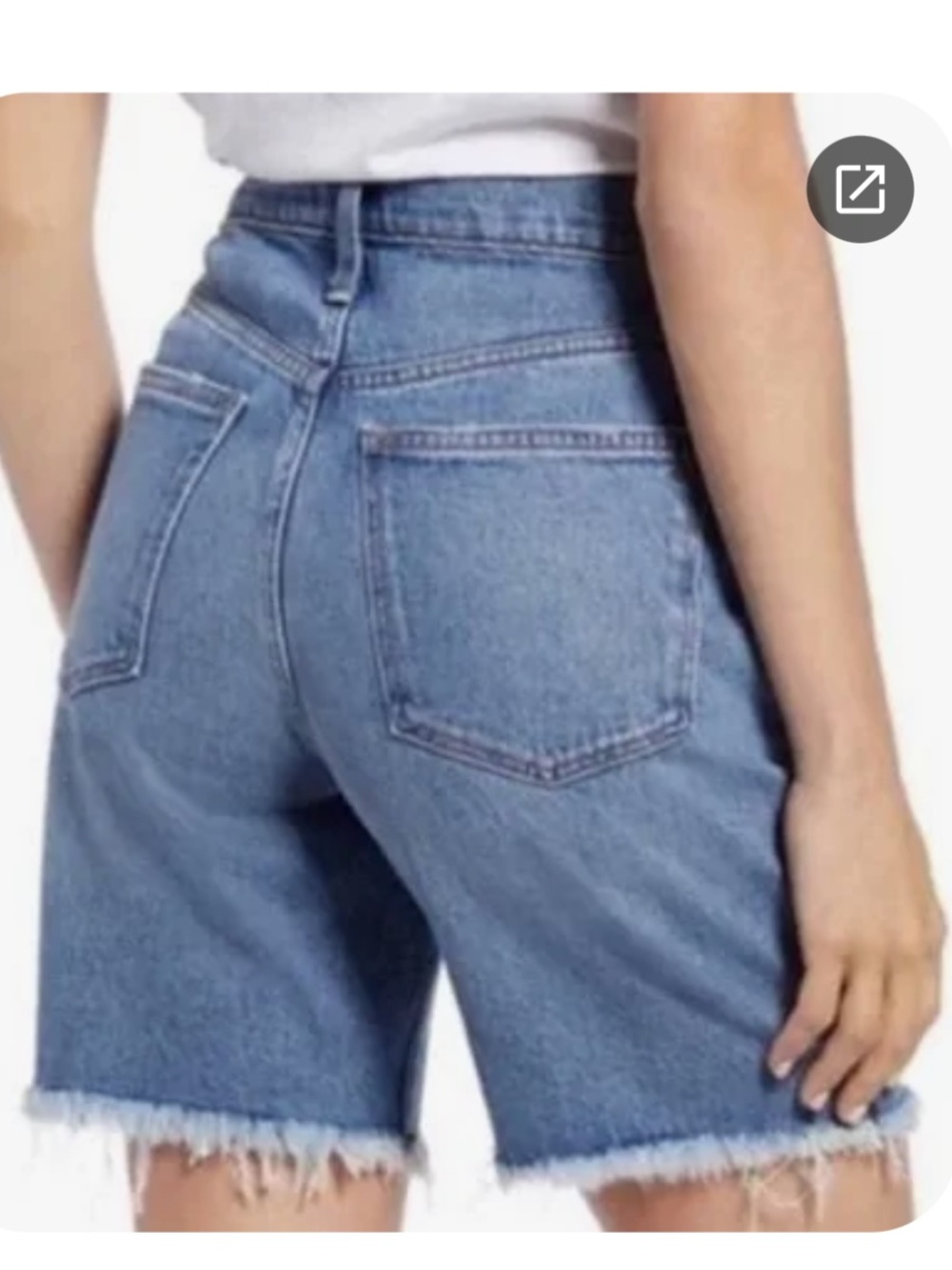 Madewell high rise mid length shorts